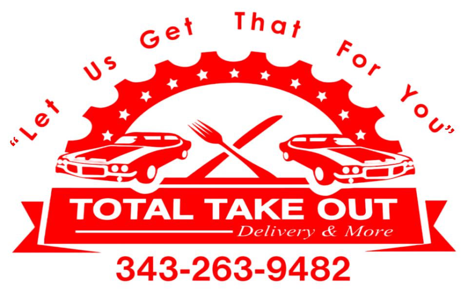 Red Total Take Out Delivery Logo